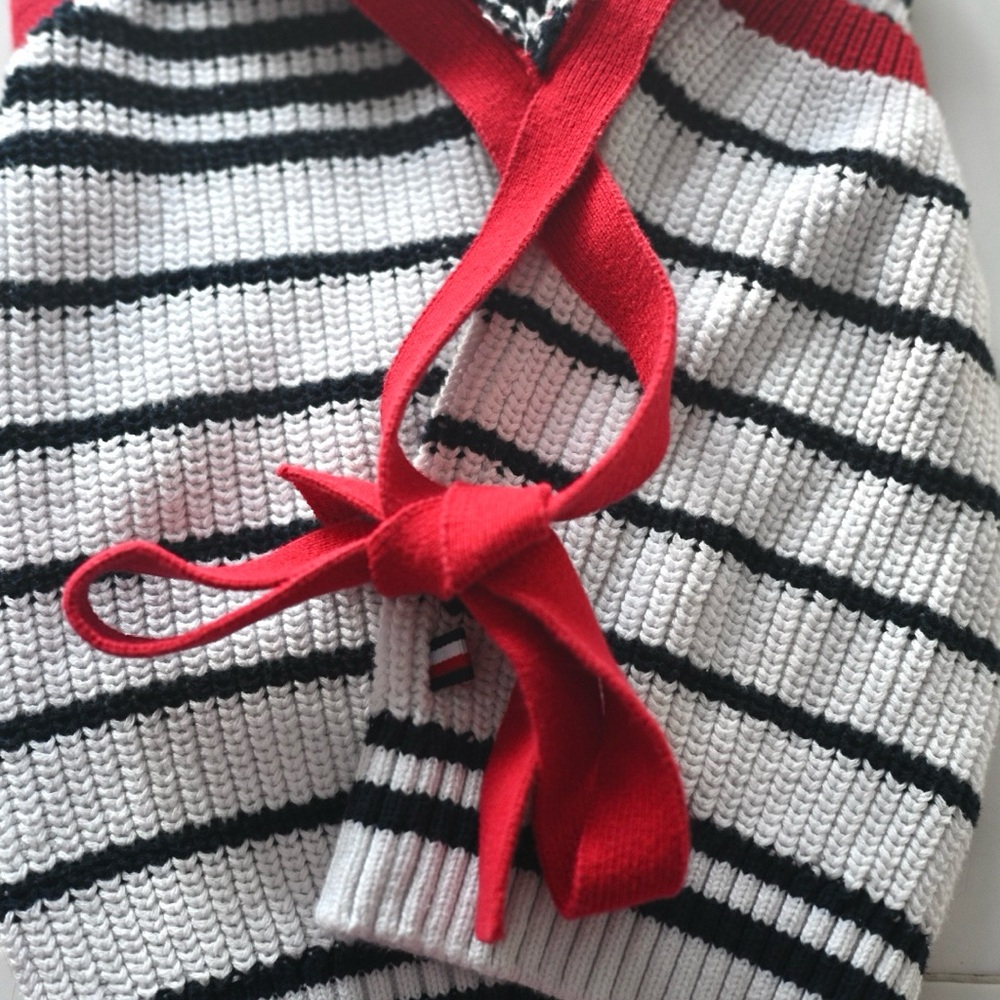 Tommy Hilfiger Chunky Knit Halter Top in Red White & Blue - Trendy Y2K - Picture 6 of 14